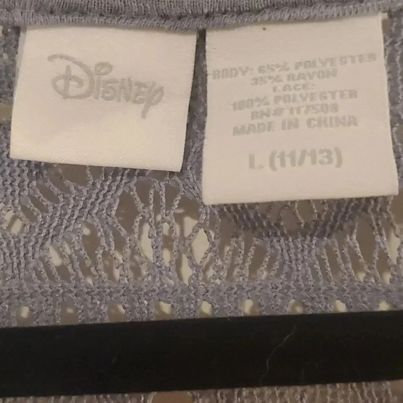 NWOT DISNEY Ariel grey oversized character tank top Size Large(10-12 Juniors) - Picture 4 of 4